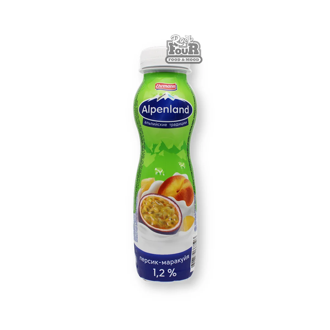 Yogurt drink "Alpenland" peach and passion fruit 1.2% 290g